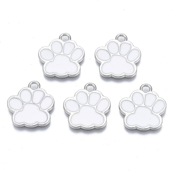PandaHall Alloy Enamel Pendants, Cadmium Free & Lead Free, Dog Paw Prints, White, 17.5x16x1.5mm, Hole: 2mm Alloy+Enamel Paw Print White
PandaHall Alloy Enamel Pendants, Cadmium Free & Lead Free, Dog Paw Prints, White, 17.5x16x1.5mm, Hole: 2mm Alloy+Enamel Paw Print White
