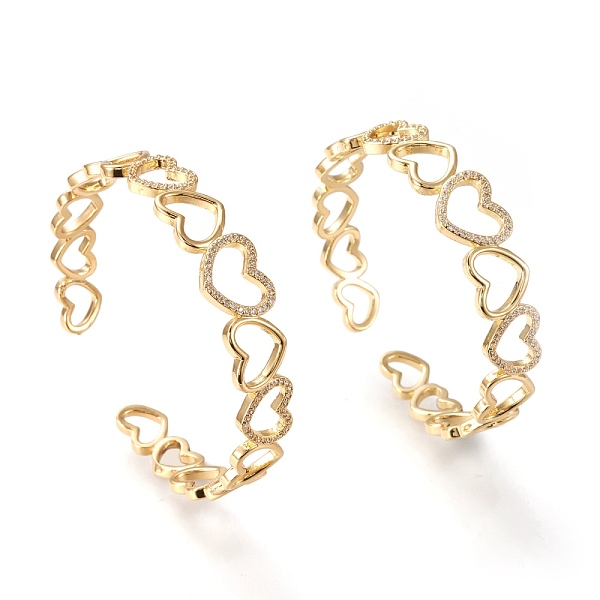 PandaHall Brass Micro Pave Clear Cubic Zirconia Cuff Bangles, Heart, Real 18K Gold Plated, Inner Diameter: 2-1/8x2-1/4 inch(5.5x5.6cm), 12mm...
PandaHall Brass Micro Pave Clear Cubic Zirconia Cuff Bangles, Heart, Real 18K Gold Plated, Inner Diameter: 2-1/8x2-1/4 inch(5.5x5.6cm), 12mm...