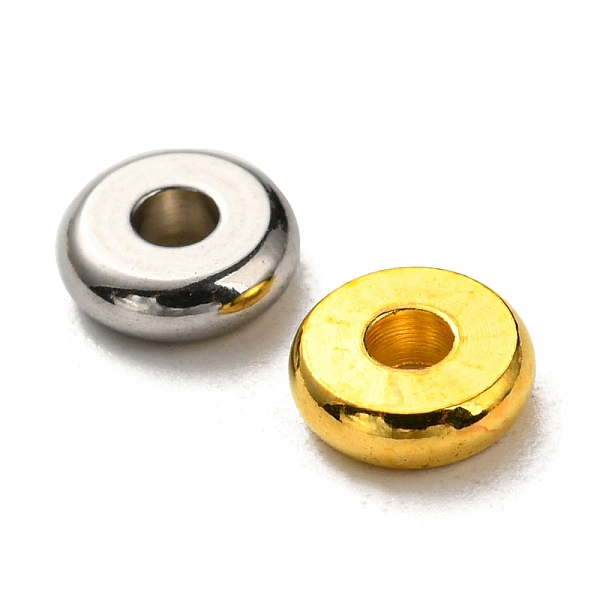 PandaHall 200Pcs 2 Colors Flat Round Brass Spacer Beads, Barrel Plating, Platinum & Golden, 6x2mm, Hole: 2mm, 100pcs/color Brass Flat Round
PandaHall 200Pcs 2 Colors Flat Round Brass Spacer Beads, Barrel Plating, Platinum & Golden, 6x2mm, Hole: 2mm, 100pcs/color Brass Flat Round