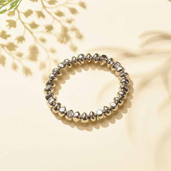 PandaHall CCB Plastic Nuggets Stretch Bracelet for Women, Platinum, Inner Diameter: 2-1/8 inch(5.4cm) Plastic
PandaHall CCB Plastic Nuggets Stretch Bracelet for Women, Platinum, Inner Diameter: 2-1/8 inch(5.4cm) Plastic