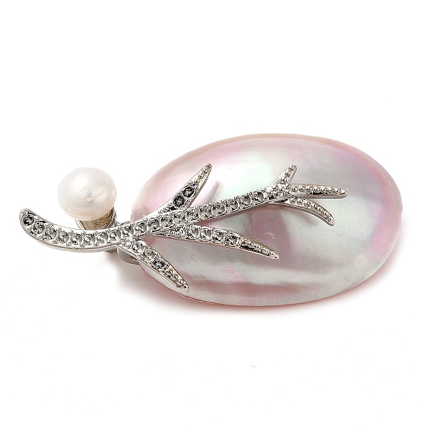 PandaHall Oval Natural Dyed White Shell Brooches for Women, with Brass Pin & Pearl, Lavender Blush, 24~24.5x49.5~57x14~18.5mm Shell Oval
PandaHall Oval Natural Dyed White Shell Brooches for Women, with Brass Pin & Pearl, Lavender Blush, 24~24.5x49.5~57x14~18.5mm Shell Oval