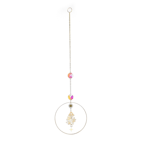 PandaHall Brass Big Pendant Decorations, Hanging Suncatchers, with Octagon Glass Beads, for Home Window Decoration, Mushroom, 320mm, pendant..., Clear
PandaHall Brass Big Pendant Decorations, Hanging Suncatchers, with Octagon Glass Beads, for Home Window Decoration, Mushroom, 320mm, pendant..., Clear