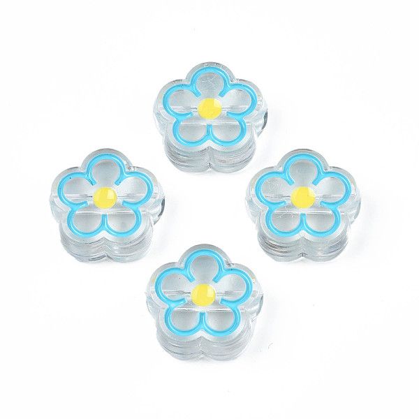 PandaHall Transparent Acrylic Beads, with Enamel, Flower, Deep Sky Blue, 19x19x7mm, Hole: 3mm Acrylic Flower
PandaHall Transparent Acrylic Beads, with Enamel, Flower, Deep Sky Blue, 19x19x7mm, Hole: 3mm Acrylic Flower
