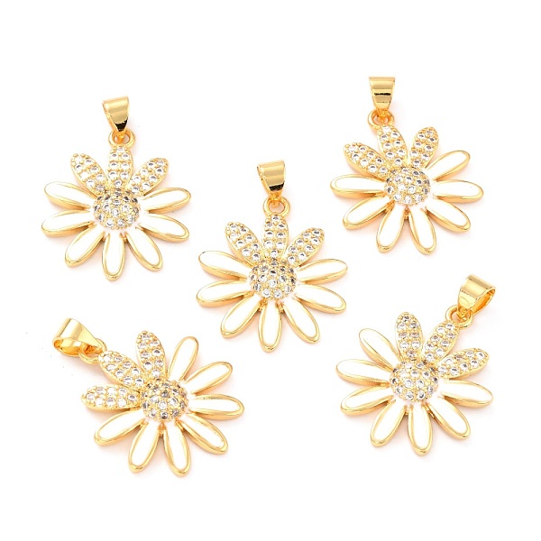 PandaHall Real 18K Gold Plated Brass Micro Pave Cubic Zirconia Pendants, with Enamel, Long-Lasting Plated, Flower, White, 22.5x19.5x3.5mm...
PandaHall Real 18K Gold Plated Brass Micro Pave Cubic Zirconia Pendants, with Enamel, Long-Lasting Plated, Flower, White, 22.5x19.5x3.5mm...
