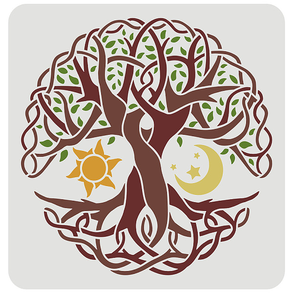 PandaHall FINGERINSPIRE Celtic Tree of Life Stencils Templates 30x30cm Reusable Mylar DIY Art Craft Painting Template, Irish Welsh Knotwork..., White
PandaHall FINGERINSPIRE Celtic Tree of Life Stencils Templates 30x30cm Reusable Mylar DIY Art Craft Painting Template, Irish Welsh Knotwork..., White