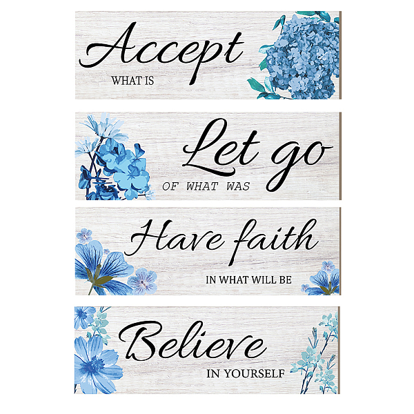 PandaHall 4 Pcs Blue Flower Wooden Wall Sign, Accept Let Go Have Faith Believe Wooden Wall Decor Inspirational Wall Art for Living Room...
PandaHall 4 Pcs Blue Flower Wooden Wall Sign, Accept Let Go Have Faith Believe Wooden Wall Decor Inspirational Wall Art for Living Room...