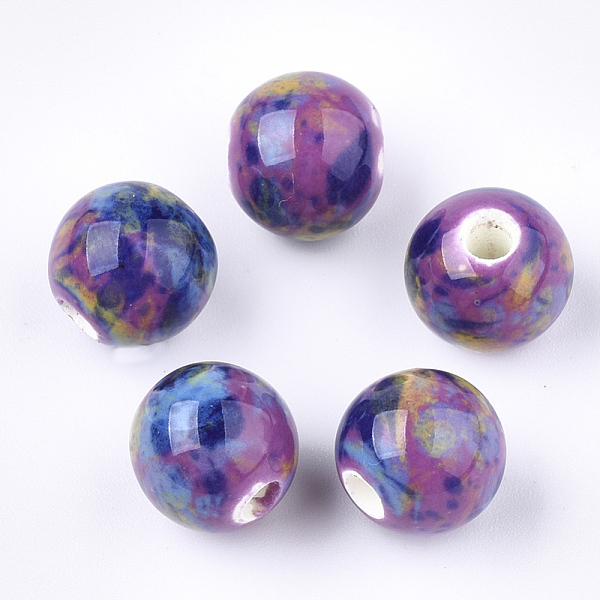 PandaHall Handmade Porcelain Beads, Fancy Antique Glazed Porcelain, Round, Colorful, 10.5x9.5mm, Hole: 2.5mm Porcelain Round
PandaHall Handmade Porcelain Beads, Fancy Antique Glazed Porcelain, Round, Colorful, 10.5x9.5mm, Hole: 2.5mm Porcelain Round