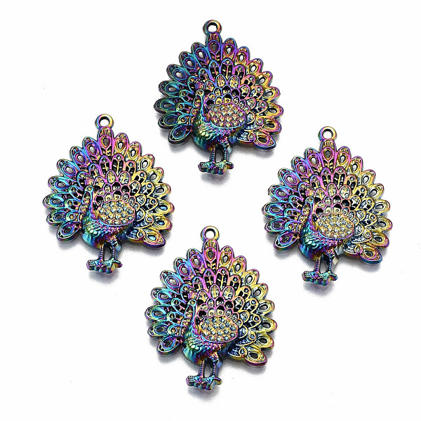 PandaHall Rainbow Color Alloy Pendants, Cadmium Free & Lead Free, Peacock Shape, 29x22.5x3.5mm, Hole: 1.4mm Alloy Peacock
PandaHall Rainbow Color Alloy Pendants, Cadmium Free & Lead Free, Peacock Shape, 29x22.5x3.5mm, Hole: 1.4mm Alloy Peacock