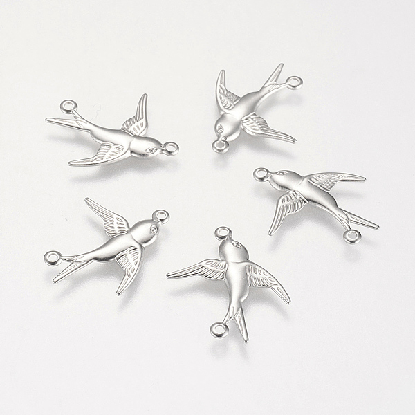 PandaHall 304 Stainless Steel Links connectors, Swallow, Stainless Steel Color, 17x20x1mm, Hole: 1mm 304 Stainless Steel Other Animal
PandaHall 304 Stainless Steel Links connectors, Swallow, Stainless Steel Color, 17x20x1mm, Hole: 1mm 304 Stainless Steel Other Animal