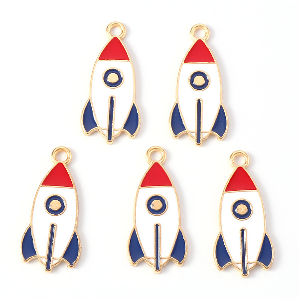 PandaHall Alloy Enamel Pendants, Light Gold, Cadmium Free & Lead Free, Rocket, Red, 27x13x1mm, Hole: 2mm Alloy+Enamel Vehicle Red
PandaHall Alloy Enamel Pendants, Light Gold, Cadmium Free & Lead Free, Rocket, Red, 27x13x1mm, Hole: 2mm Alloy+Enamel Vehicle Red