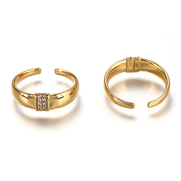PandaHall Brass Micro Pave Clear Cubic Zirconia Cuff Rings, Open Rings, Long-Lasting Plated, Real 18K Gold Plated, US Size 7, Inner Diameter...
PandaHall Brass Micro Pave Clear Cubic Zirconia Cuff Rings, Open Rings, Long-Lasting Plated, Real 18K Gold Plated, US Size 7, Inner Diameter...