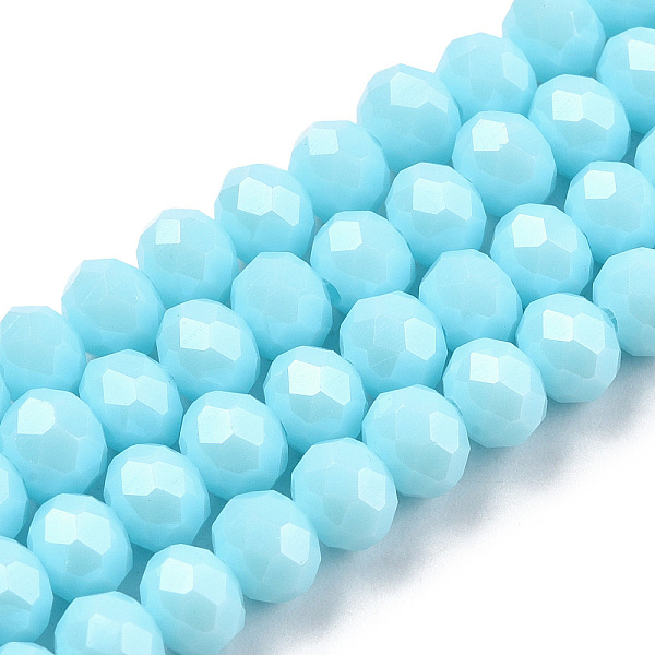 PandaHall Electroplate Glass Beads Strands, Pearl Luster Plated, Faceted, Rondelle, Light Sky Blue, 6x5mm, Hole: 1mm, about 83~85pcs/strand...
PandaHall Electroplate Glass Beads Strands, Pearl Luster Plated, Faceted, Rondelle, Light Sky Blue, 6x5mm, Hole: 1mm, about 83~85pcs/strand...