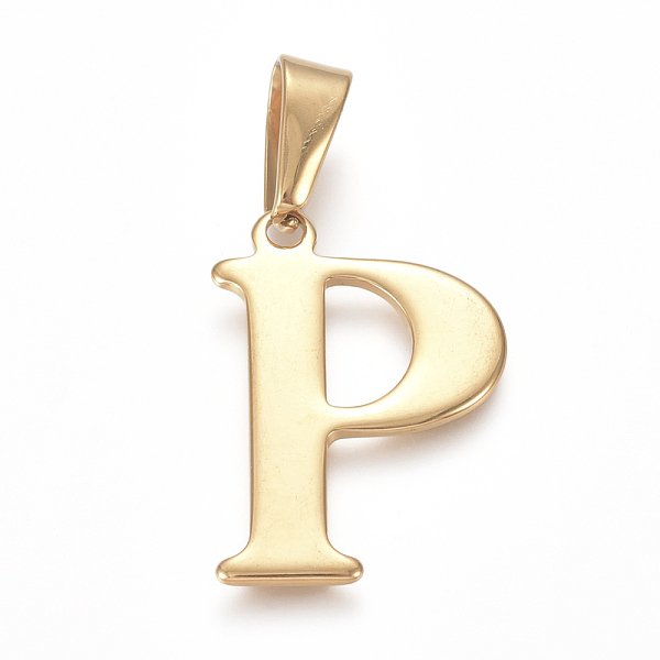 PandaHall 304 Stainless Steel Pendants, Golden, Initial Letter.P, 26x18x1.5mm, Hole: 3x8mm 304 Stainless Steel Letter P
PandaHall 304 Stainless Steel Pendants, Golden, Initial Letter.P, 26x18x1.5mm, Hole: 3x8mm 304 Stainless Steel Letter P