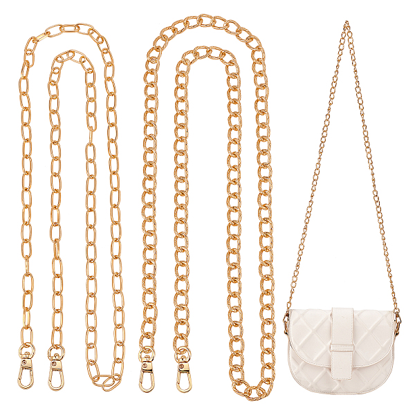 PandaHall SUPERFINDINGS 4pcs 116~118cm Long Purse Chains 2 Style Light Gold Handbag Chains DIY Shoulder Cross Body Bag Chain with Alloy...
PandaHall SUPERFINDINGS 4pcs 116~118cm Long Purse Chains 2 Style Light Gold Handbag Chains DIY Shoulder Cross Body Bag Chain with Alloy...