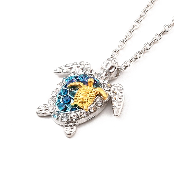 PandaHall Aquamarine Rhinestone Sea Turtles Pendant Necklace for Women, Golden, 19.09 inch(48.5cm) Rhinestone Cyan
PandaHall Aquamarine Rhinestone Sea Turtles Pendant Necklace for Women, Golden, 19.09 inch(48.5cm) Rhinestone Cyan