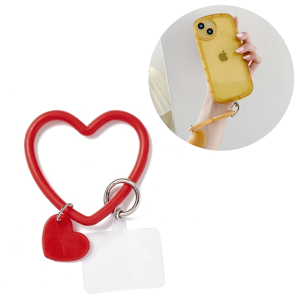 PandaHall Silicone Heart Loop Phone Lanyard, Wrist Lanyard Strap with Plastic & Alloy Keychain Holder, Red, 18.2cm Silicone Red
PandaHall Silicone Heart Loop Phone Lanyard, Wrist Lanyard Strap with Plastic & Alloy Keychain Holder, Red, 18.2cm Silicone Red