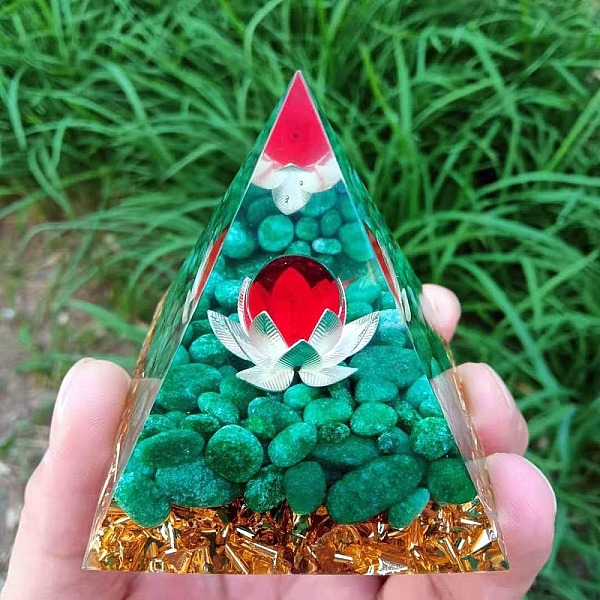 PandaHall Orgonite Pyramid Resin Energy Generators, Reiki Natural Jade Chips Inside for Home Office Desk Decoration, Red, 60x60x60mm Resin...
PandaHall Orgonite Pyramid Resin Energy Generators, Reiki Natural Jade Chips Inside for Home Office Desk Decoration, Red, 60x60x60mm Resin...