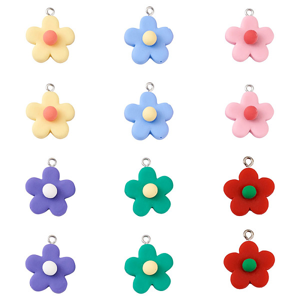 PandaHall Cheriswelry Resin Pendants, with Platinum Plated Iron Findings, Flower, Mixed Color, 23~24x20~22x9~10mm, Hole: 2mm, 6 colors..., Multicolor
PandaHall Cheriswelry Resin Pendants, with Platinum Plated Iron Findings, Flower, Mixed Color, 23~24x20~22x9~10mm, Hole: 2mm, 6 colors..., Multicolor
