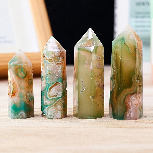 PandaHall Point Tower Natural Green Cherry Blossom Agate Home Display Decoration, Healing Stone Wands, for Reiki Chakra Meditation Therapy...
PandaHall Point Tower Natural Green Cherry Blossom Agate Home Display Decoration, Healing Stone Wands, for Reiki Chakra Meditation Therapy...