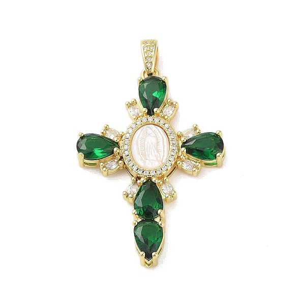 PandaHall Real 18K Gold Plated Brass Micro Pave Cubic Zirconia Pendants, with Glass and Resin, Cross, Dark Green, 46x31x5mm, Hole: 3.3x4.7mm...
PandaHall Real 18K Gold Plated Brass Micro Pave Cubic Zirconia Pendants, with Glass and Resin, Cross, Dark Green, 46x31x5mm, Hole: 3.3x4.7mm...