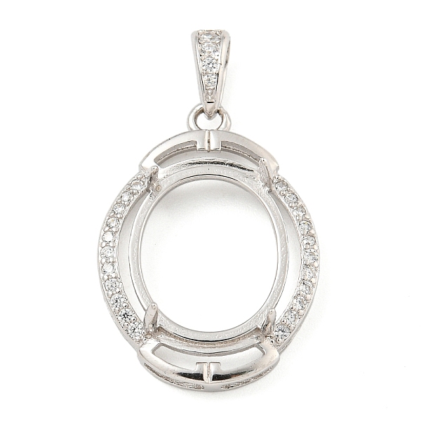 PandaHall 925 Sterling Silver Pendant Cabochon Settings, Prong Settings, with Cubic Zirconia, Rhinestone Claw Settings, Prong Settings, Oval..., Clear
PandaHall 925 Sterling Silver Pendant Cabochon Settings, Prong Settings, with Cubic Zirconia, Rhinestone Claw Settings, Prong Settings, Oval..., Clear