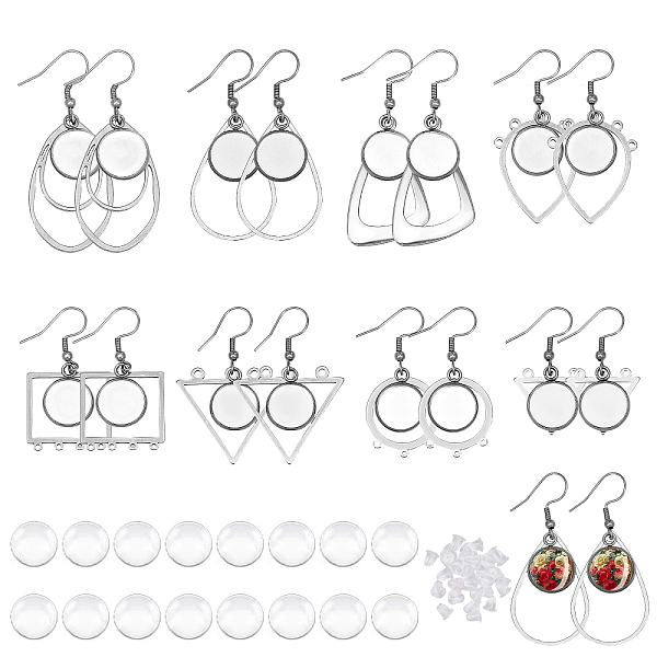 PandaHall DIY Chandelier Earring Making Finding Kit, Including Blank Clear Glass Dome Cabochons, Triangle & Rectangle & Teardrop 304 & 201...
PandaHall DIY Chandelier Earring Making Finding Kit, Including Blank Clear Glass Dome Cabochons, Triangle & Rectangle & Teardrop 304 & 201...
