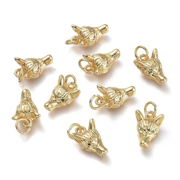 PandaHall Brass Micro Pave Cubic Zirconia Pendants, with Jump Rings, Wolf, Real 18K Gold Plated, Mixed Color, 12x9.5x4.5mm, Hole: 3.4mm..., Multicolor
PandaHall Brass Micro Pave Cubic Zirconia Pendants, with Jump Rings, Wolf, Real 18K Gold Plated, Mixed Color, 12x9.5x4.5mm, Hole: 3.4mm..., Multicolor