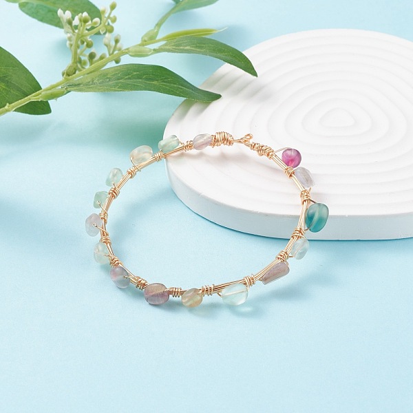PandaHall Natural Fluorite Braided Beaded Bracelet, Copper Wire Wrap Gemstone Jewelry for Women, Light Gold, 8-1/8 inch(20.6cm) Fluorite
PandaHall Natural Fluorite Braided Beaded Bracelet, Copper Wire Wrap Gemstone Jewelry for Women, Light Gold, 8-1/8 inch(20.6cm) Fluorite