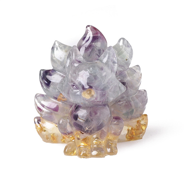 PandaHall Resin Nine-tailed Fox Figurines, with Natural Fluorite Chips inside Statues for Home Office Decorations, 55x55x45mm Fluorite Fox..., Purple
PandaHall Resin Nine-tailed Fox Figurines, with Natural Fluorite Chips inside Statues for Home Office Decorations, 55x55x45mm Fluorite Fox..., Purple