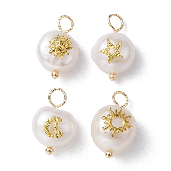 PandaHall Natural Pearl Pendants, Potato Charms with Golden Plated Brass Slice, Mixed Shapes, 16~19x10~11x7~10mm, Hole: 3mm Pearl Mixed...
PandaHall Natural Pearl Pendants, Potato Charms with Golden Plated Brass Slice, Mixed Shapes, 16~19x10~11x7~10mm, Hole: 3mm Pearl Mixed...