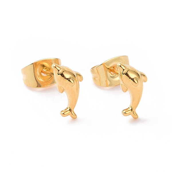 PandaHall 304 Stainless Steel Tiny Dolphin Stud Earrings with 316 Stainless Steel Pins for Women, Golden, 9x4mm, Pin: 0.6mm 304 Stainless...
PandaHall 304 Stainless Steel Tiny Dolphin Stud Earrings with 316 Stainless Steel Pins for Women, Golden, 9x4mm, Pin: 0.6mm 304 Stainless...