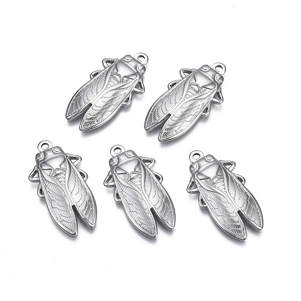PandaHall 201 Stainless Steel Pendants, Cicada, Stainless Steel Color, 29.5x15.5x3mm, Hole: 1.6mm 201 Stainless Steel Other Animal
PandaHall 201 Stainless Steel Pendants, Cicada, Stainless Steel Color, 29.5x15.5x3mm, Hole: 1.6mm 201 Stainless Steel Other Animal