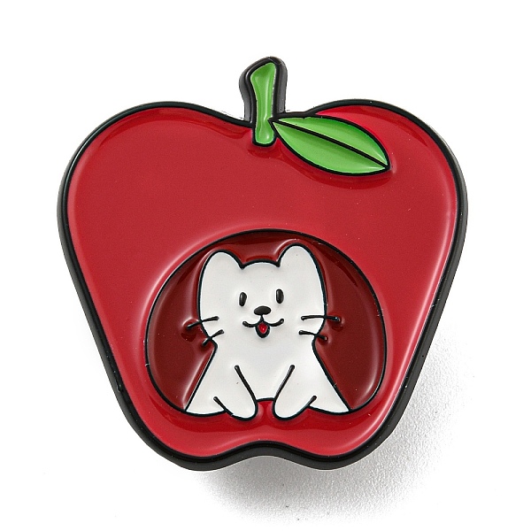 PandaHall Cartoon Fruit with Cat Enamel Pins, Black Alloy Badge for Backpack Clothes, Apple, 31x30x1.5mm Alloy+Enamel Apple Red
PandaHall Cartoon Fruit with Cat Enamel Pins, Black Alloy Badge for Backpack Clothes, Apple, 31x30x1.5mm Alloy+Enamel Apple Red
