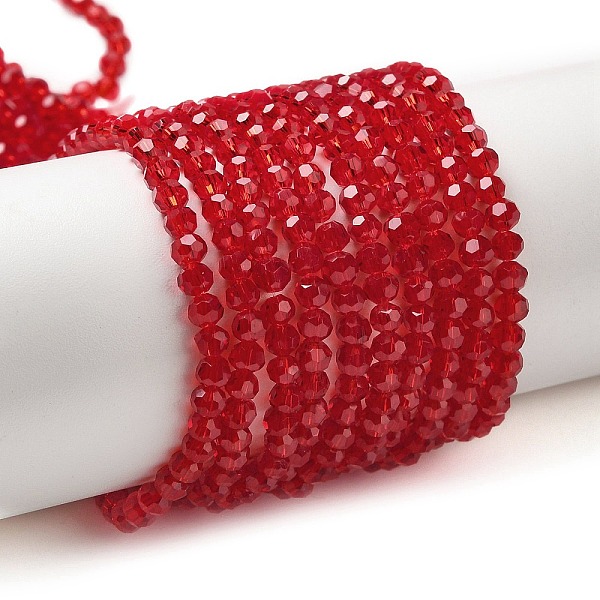 PandaHall Transparent Glass Beads Strands, Faceted(32 Facets), Round, FireBrick, 3~3.5mm, Hole: 0.6mm, about 163~166pcs/strand, 50~51cm..., Red
PandaHall Transparent Glass Beads Strands, Faceted(32 Facets), Round, FireBrick, 3~3.5mm, Hole: 0.6mm, about 163~166pcs/strand, 50~51cm..., Red
