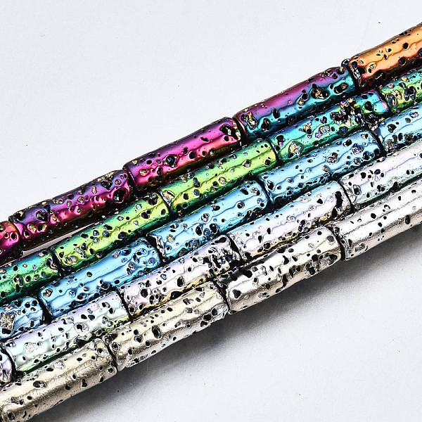 PandaHall Electroplated Natural Lava Rock Beads Strands, Column, Bumpy, Mixed Color, 13x4mm, Hole: 1mm, about 29~30pcs/strand, 15.16..., Multicolor
PandaHall Electroplated Natural Lava Rock Beads Strands, Column, Bumpy, Mixed Color, 13x4mm, Hole: 1mm, about 29~30pcs/strand, 15.16..., Multicolor