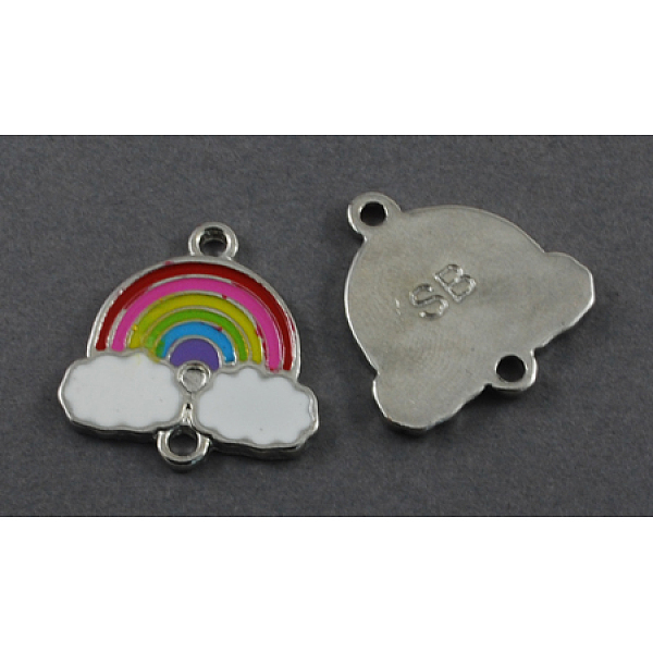 PandaHall Alloy Enamel Links, Lead Free, Nickel Free and Cadmium Free, Rainbow, Platinum, Colorful, about 19.5mm wide, 20mm long, 2mm thick...
PandaHall Alloy Enamel Links, Lead Free, Nickel Free and Cadmium Free, Rainbow, Platinum, Colorful, about 19.5mm wide, 20mm long, 2mm thick...