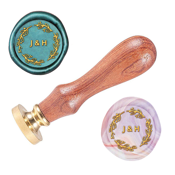 

PandaHall Wax Seal Stamp Set, Sealing Wax Stamp Solid Brass Head, Wood Handle Retro Brass Stamp Kit Removable, for Envelopes Invitations...