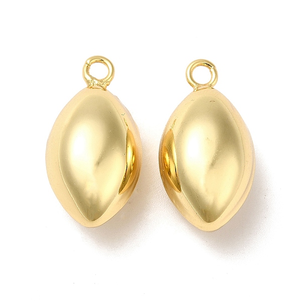

PandaHall Rack Plating Brass Pendants, Long-Lasting Plated, Cadmium Free & Lead Free, Rice Charms, Real 18K Gold Plated, 25x13mm, Hole...