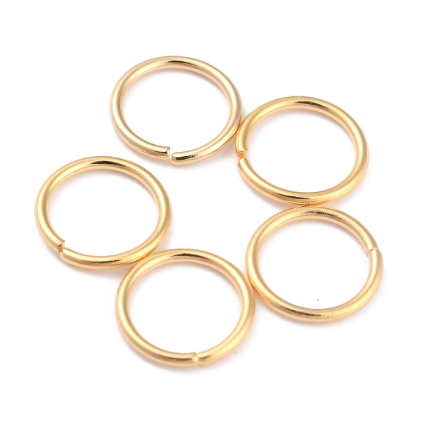 

PandaHall Rack Plating Brass Jump Rings, Open Jump Rings, Long-Lasting Plated, Real 24K Gold Plated, 10x1mm, 18 Gauge, Inner Diameter: 8mm...