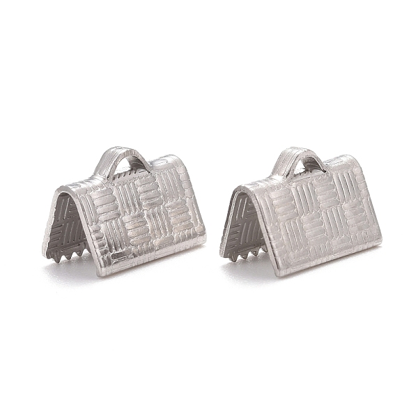 

PandaHall 304 Stainless Steel Ribbon Crimp Ends, Stainless Steel Color, 5x10mm, Hole: 1x2.5mm 304 Stainless Steel