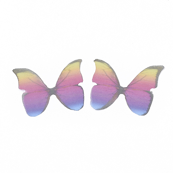 

PandaHall Two Tone Polyester Fabric Wings Crafts Decoration, for DIY Jewelry Crafts Earring Necklace Hair Clip Decoration, Butterfly Wing...