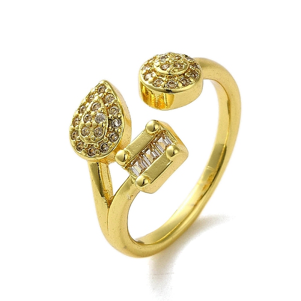 

PandaHall Brass with Cubic Zirconia Rings, Real 18K Gold Plated, Mixed Shapes, Inner Diameter: US Size 7 1/4(17.5mm) Brass+Cubic Zirconia...