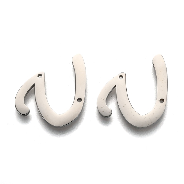 

PandaHall 304 Stainless Steel Links Connectors, Letter, Letter.U, 18x16x1.5mm, Hole: 0.9mm 304 Stainless Steel Letter U