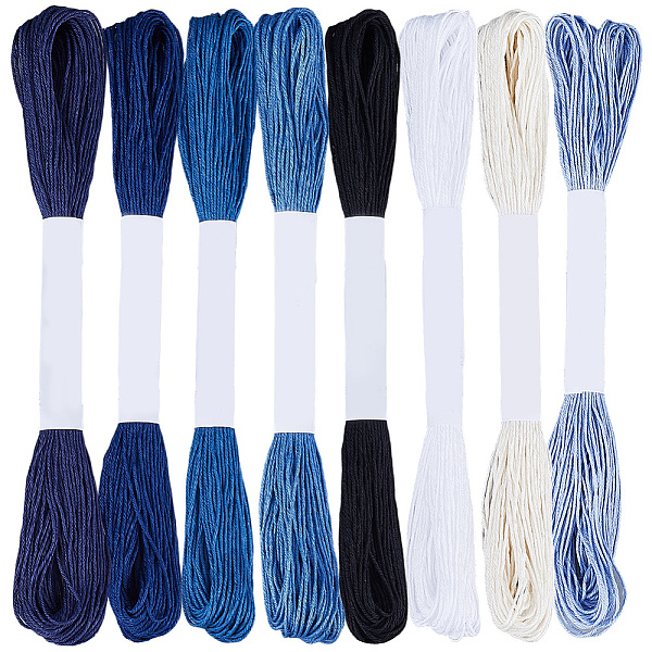 8 Skeins 8 Colors Cotton Embroidery Threads 8 Skeins 8 Colors Cotton Embroidery Threads