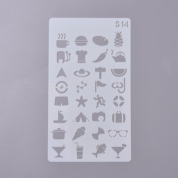 

PandaHall (Clearance Sale)Plastic Drawing Stencil, Drawing Scale Template, for Painting on Scrapbook Fabric Tiles Floor Furniture Wood..., White