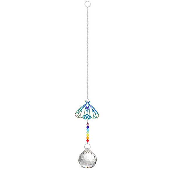 

PandaHall Metal Animal Hanging Ornaments, Teardrop & Rainbow Color Glass Suncatchers for Home Outdoor Decoration, Insects, 345x65mm Glass...