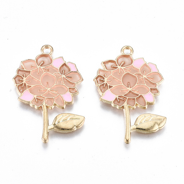 

PandaHall Transparent Epoxy Resin Pendants, with Eco-Friendly Alloy Findings and Enamel, Cadmium Free & Lead Free & Nickel Free, Flower..., Pink