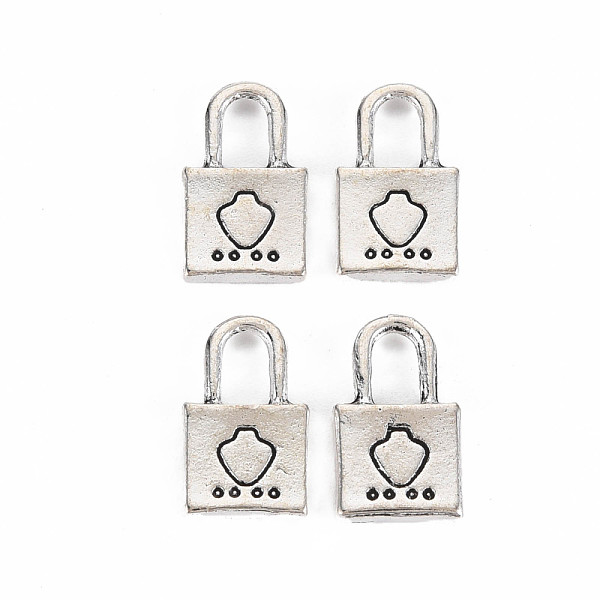 

PandaHall Tibetan Style Alloy Pendants Rhinestone Settings, Cadmium Free & Lead Free, Lock, Antique Silver, Fit For 0.8mm Rhinestone...