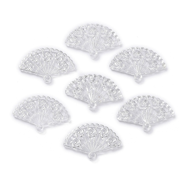 

PandaHall Transparent Acrylic Pendants, Fan, Silver, 20.5x30x3mm, Hole: 1.8mm, about 833pcs/500g Acrylic Butterfly Silver
