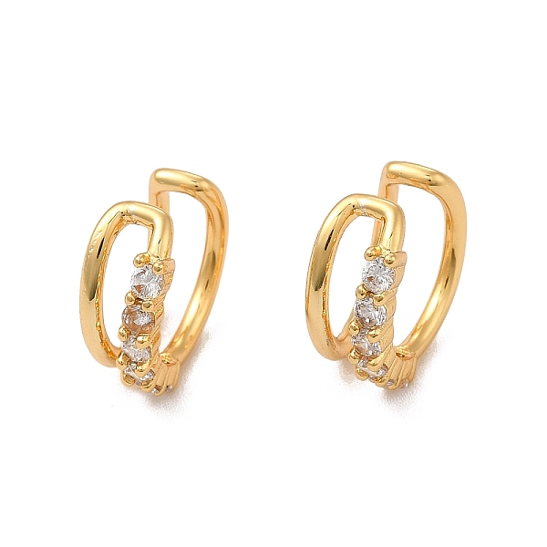 

PandaHall Rack Plating Brass Micro Pave Cubic Zirconia Cuff Earrings, Long-Lasting Plated Jewelry for Women, Cadmium Free & Lead Free, Real..., Clear